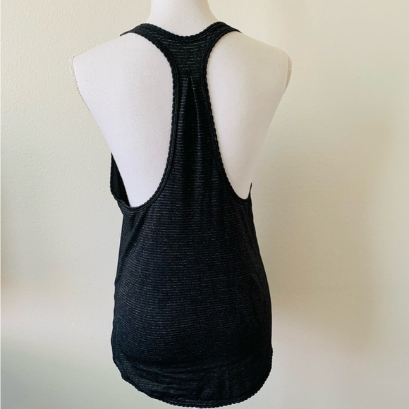 Lululemon racer back athletic tank top ruffle trim grey M - Picture 3 of 6